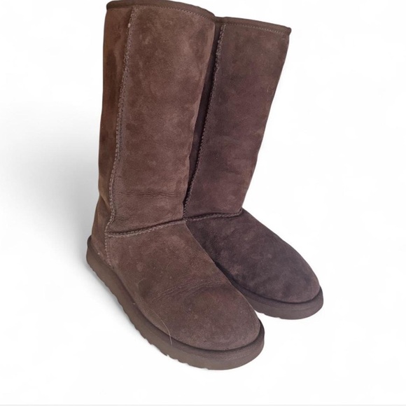 Chocolate Brown Tall Ugg Boots - Picture 2 of 9